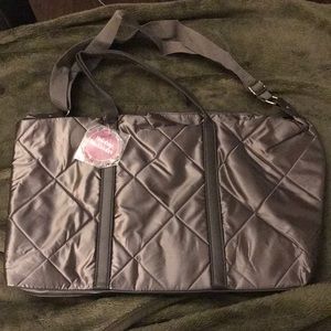 Silver weekender/duffel bag